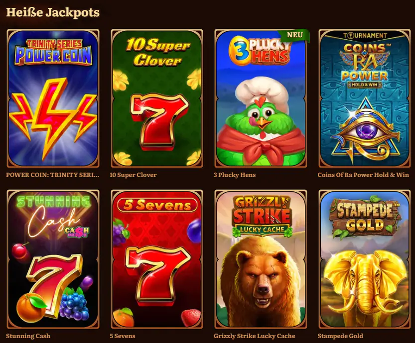 Beliebte Wild Robin Casino Jackpot-Spiele
